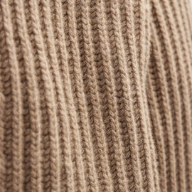 Recycled Cashmere Zip Funnel Neck in Coffee/Stucco | James Perse Los Angeles FLAT