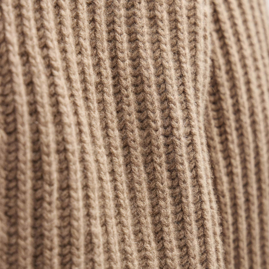 Recycled Cashmere Zip Funnel Neck in Coffee/Stucco | James Perse Los Angeles FLAT