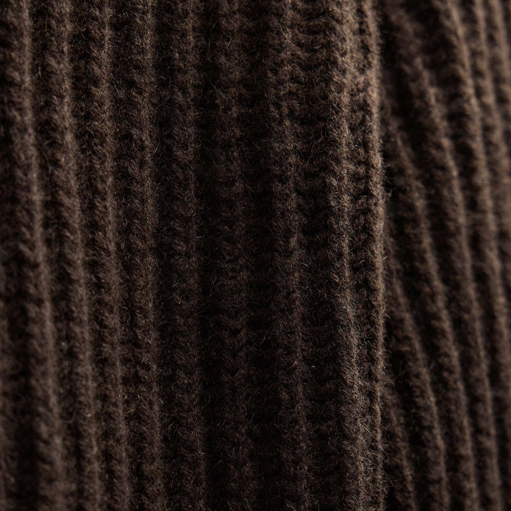 Recycled Cashmere Zip Funnel Neck in Kona/Black | James Perse Los Angeles FLAT