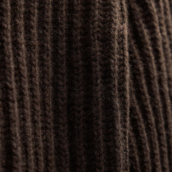 Recycled Cashmere Zip Funnel Neck in Kona/Black | James Perse Los Angeles FLAT