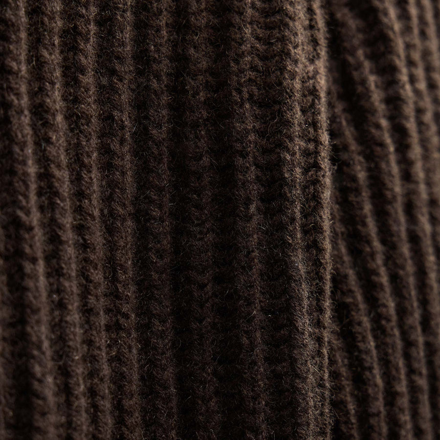 Recycled Cashmere Zip Funnel Neck in Kona/Black | James Perse Los Angeles FLAT