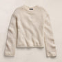 Chunky Italian Spun Cashmere Crew in Ivory | James Perse Los Angeles