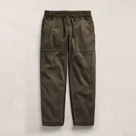 Mixed Media Straight Pant In Army Green Pigment | James Perse Los Angeles