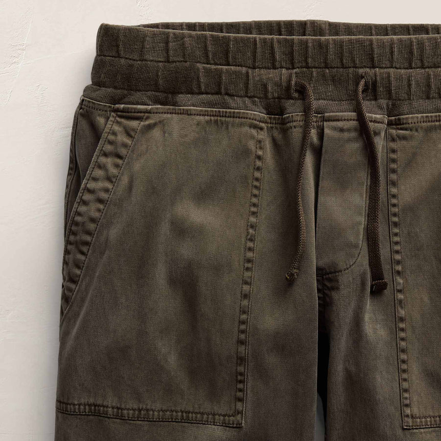 Mixed Media Straight Pant In Army Green Pigment | James Perse Los Angeles