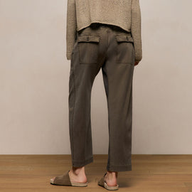 Mixed Media Straight Pant in Army Green Pigment | James Perse Los Angeles