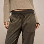 Mixed Media Straight Pant in Army Green Pigment | James Perse Los Angeles