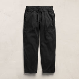 Mixed Media Straight Pant in Black | James Perse Los Angeles