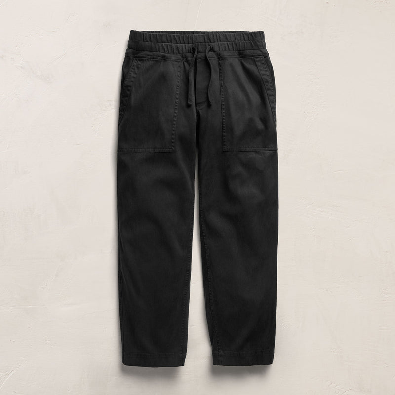 Mixed Media Straight Pant in Black | James Perse Los Angeles