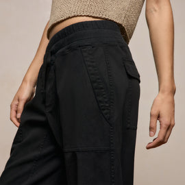 Mixed Media Straight Pant in Black | James Perse Los Angeles