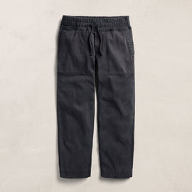 Mixed Media Straight Pant - Blue Noir Pigment