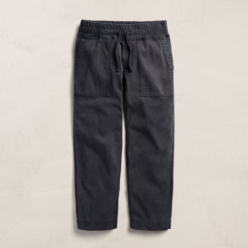 Mixed Media Straight Pant - Blue Noir Pigment