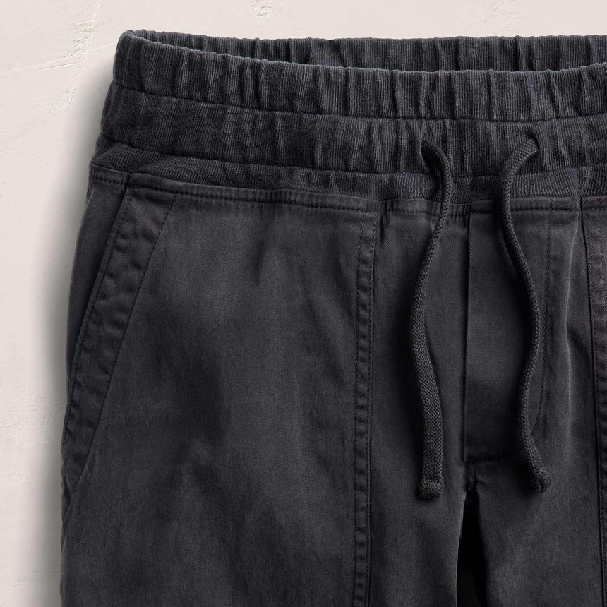 Mixed Media Straight Pant - Blue Noir Pigment