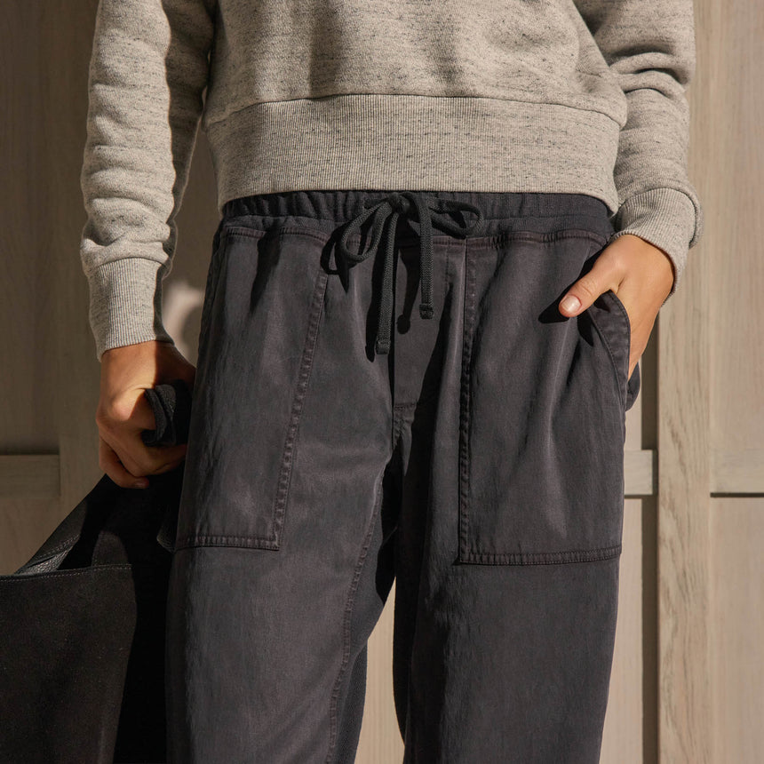 Mixed Media Straight Pant - Blue Noir Pigment | James Perse Los Angeles
