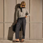 Mixed Media Straight Pant - Blue Noir Pigment | James Perse Los Angeles