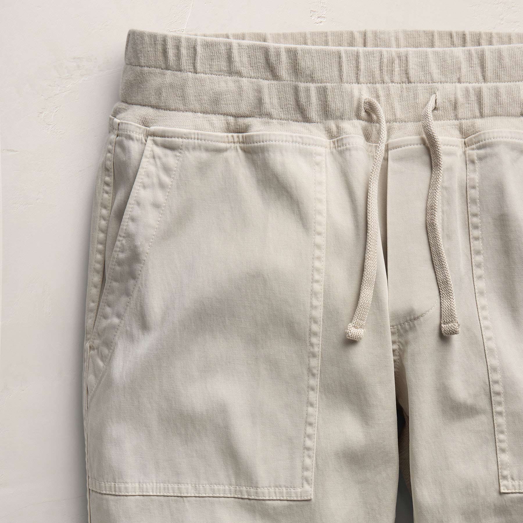 Mixed Media Straight Pant in Talc | James Perse Los Angeles