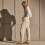 Mixed Media Straight Pant - Talc | James Perse Los Angeles