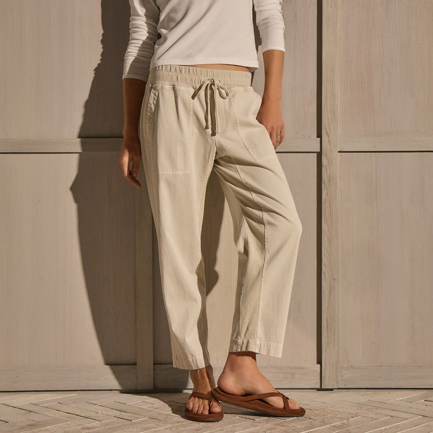 Mixed Media Straight Pant - Talc | James Perse Los Angeles