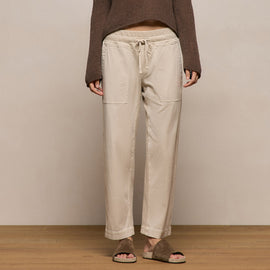 Mixed Media Straight Pant in Talc | James Perse Los Angeles