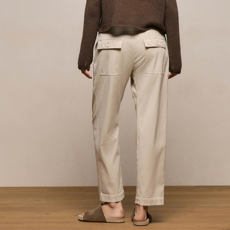 Mixed Media Straight Pant in Talc | James Perse Los Angeles