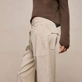 Mixed Media Straight Pant in Talc | James Perse Los Angeles