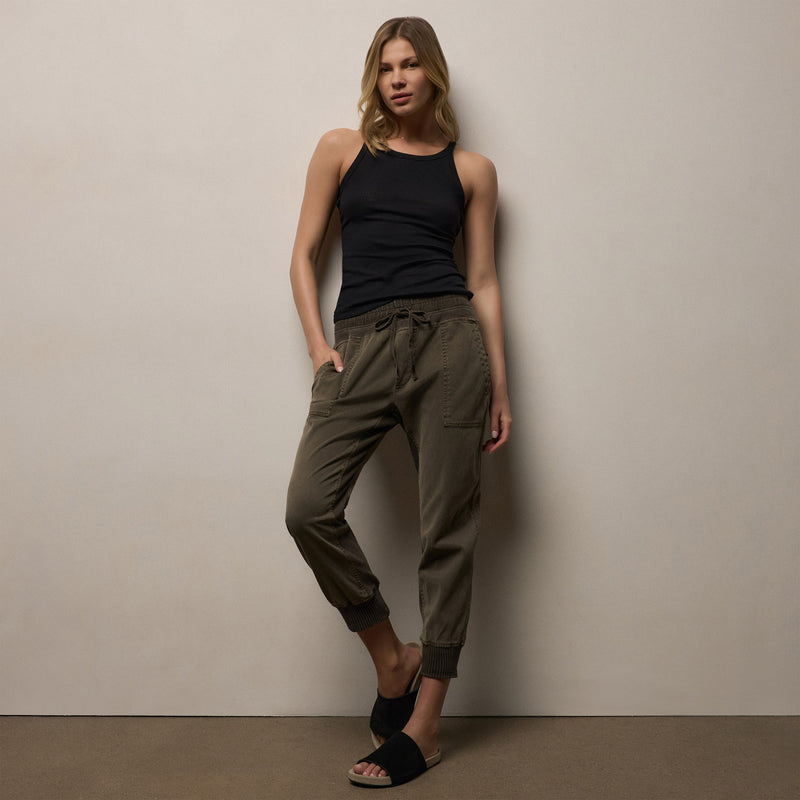 Mixed Media Pant - Army Green Pigment