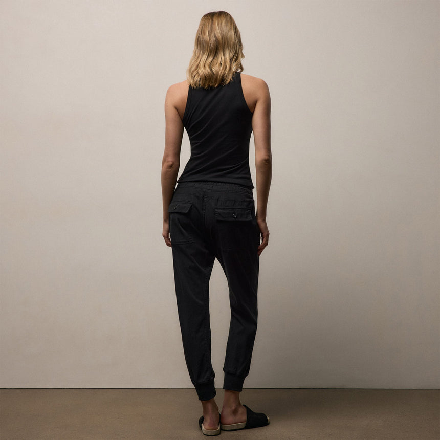 Mixed Media Pant in Black | James Perse Los Angeles