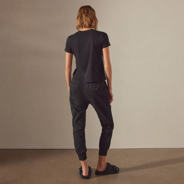 Mixed Media Pant in Black | James Perse Los Angeles