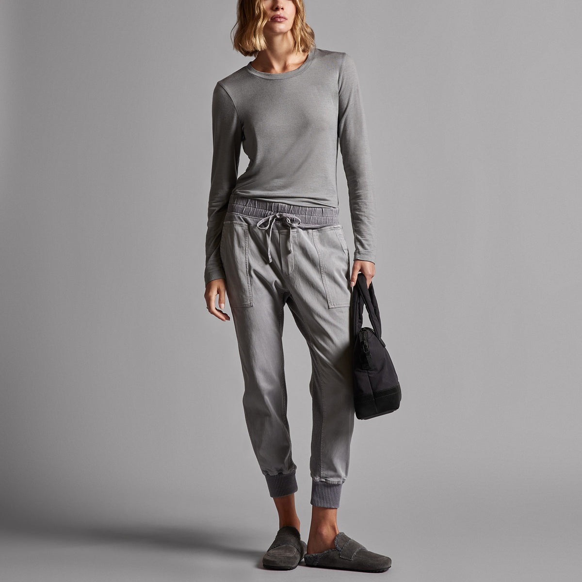 Mixed Media Pant in Breeze Pigment | James Perse Los Angeles