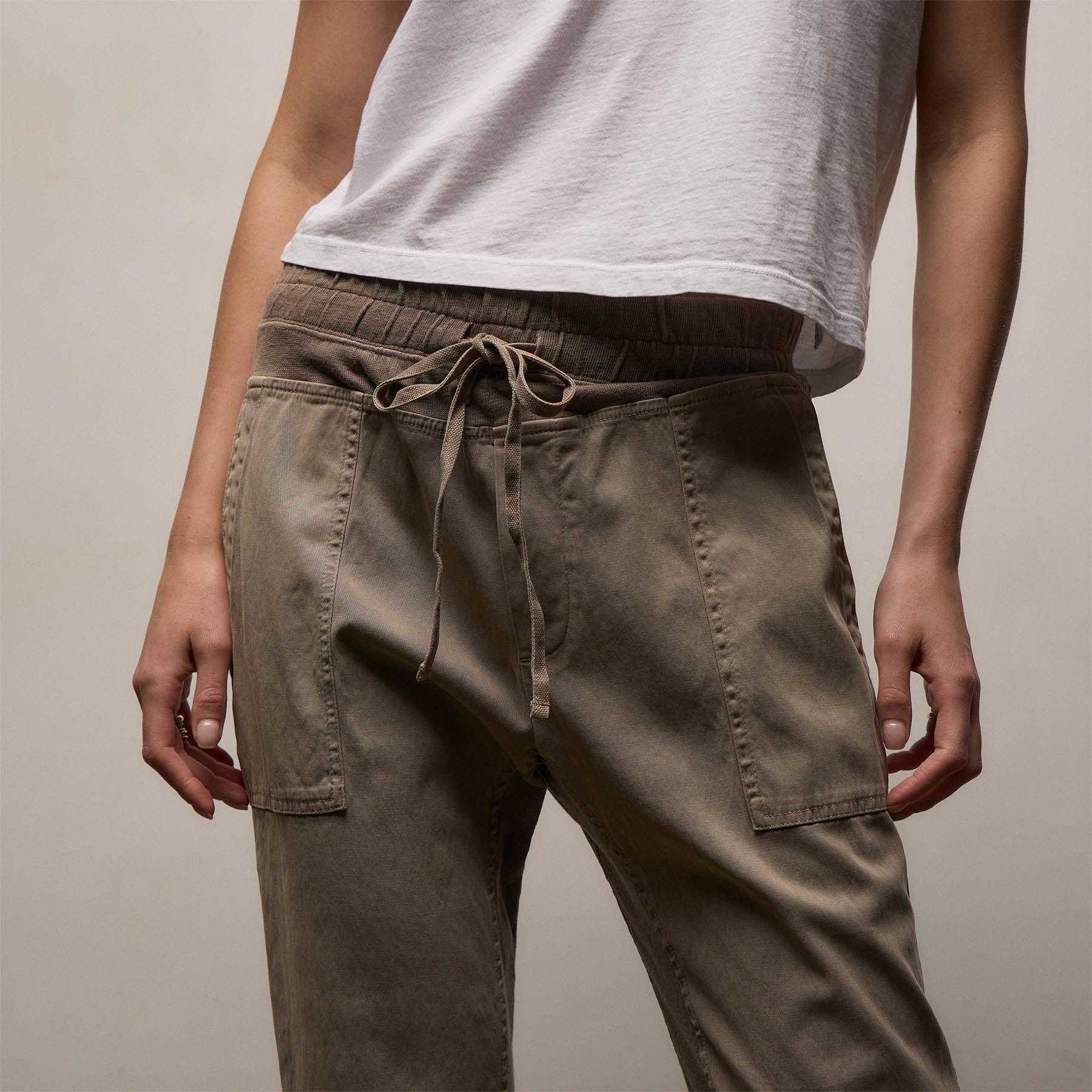 Mixed Media Pant - Coyote | James Perse Los Angeles