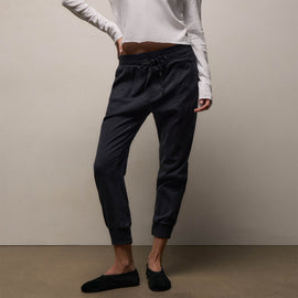 Mixed Media Pant in French Navy | James Perse Los Angeles