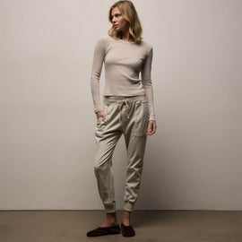 Mixed Media Pant in Talc | James Perse Los Angeles