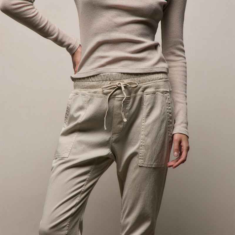 Mixed Media Pant in Talc | James Perse Los Angeles
