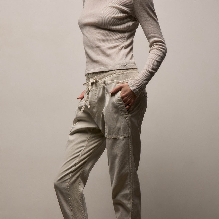 Mixed Media Pant in Talc | James Perse Los Angeles