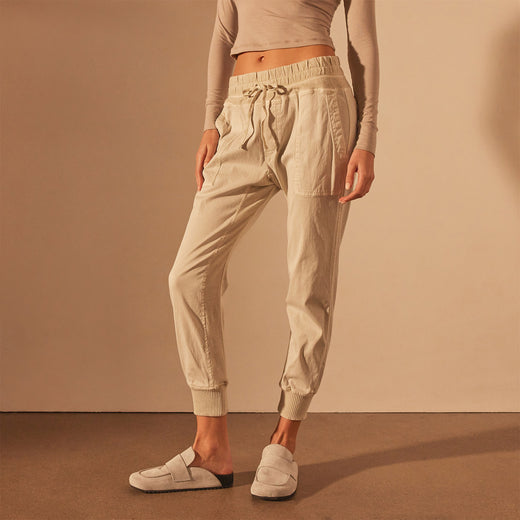 James Perse Mixed Media Pant - Cotton Elastic Waist