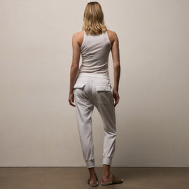Mixed Media Pant in White | James Perse Los Angeles