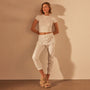 Mixed Media Pant in White | James Perse Los Angeles