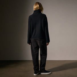 Wool Jersey Zip Up Jacket in Black | James Perse Los Angeles