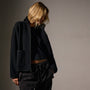 Wool Jersey Zip Up Jacket in Black | James Perse Los Angeles