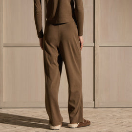 Compact Cotton Lounge Pant in Brown Melange | James Perse Los Angeles