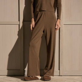 Compact Cotton Lounge Pant in Brown Melange | James Perse Los Angeles