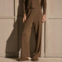 Compact Cotton Lounge Pant in Brown Melange | James Perse Los Angeles
