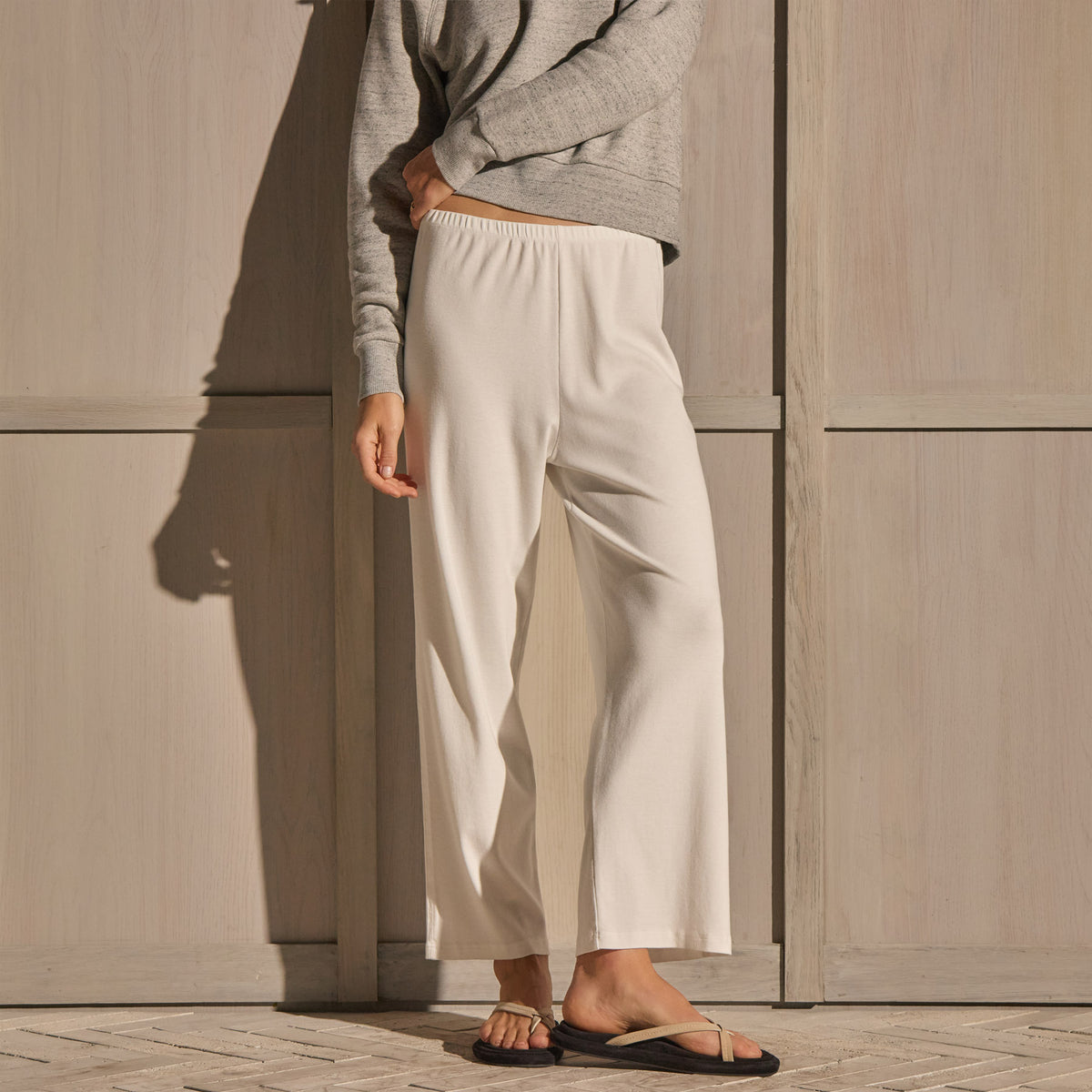 Lounge Pull On Pants - Off White | James Perse Los Angeles