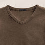 Compact Cotton Baby V Tee in Brown Melange | James Perse Los Angeles