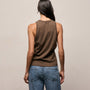 High Crew Tank Top in Brown Melange | James Perse Los Angeles
