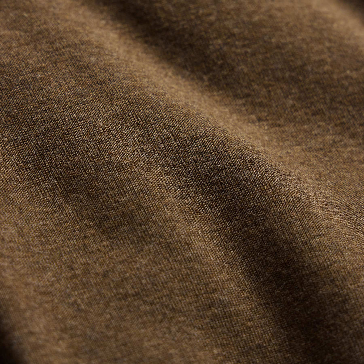 Compact Cotton Soft V Long Sleeve - Brown Melange