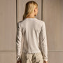 Compact Cotton Soft V Long Sleeve - Off White | James Perse Los Angeles