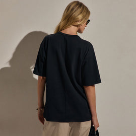 Cotton Jersey Oversized Tee in Black | James Perse Los Angeles