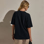 Cotton Jersey Oversized Tee in Black | James Perse Los Angeles