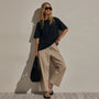 Cotton Jersey Oversized Tee in Black | James Perse Los Angeles