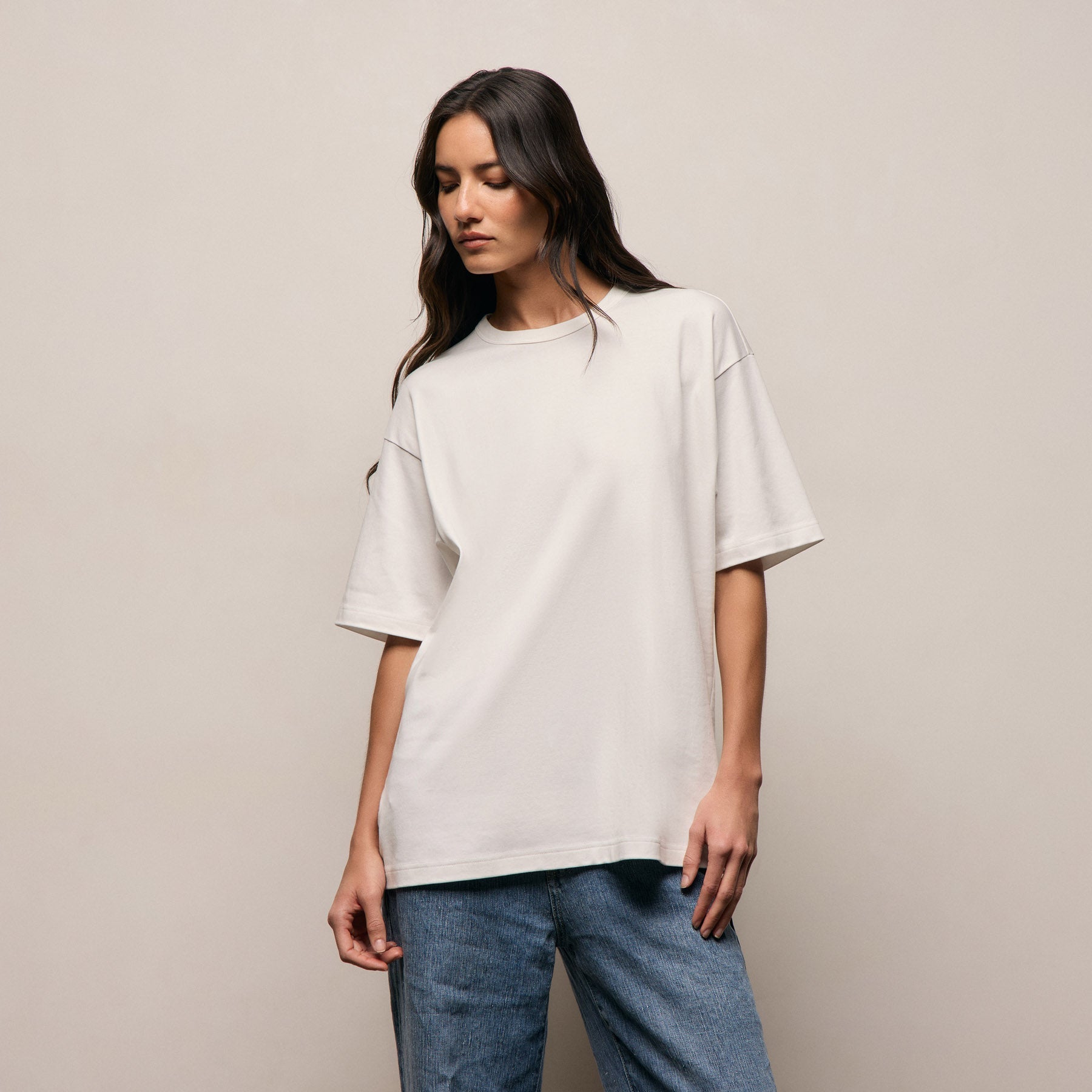 Relaxed Fit Tee in Off White | James Perse Los Angeles